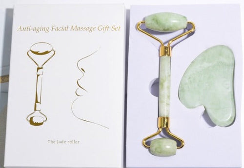 Jade roller and gua sha set
